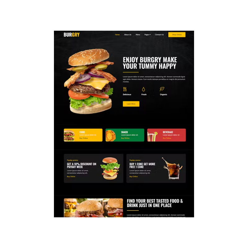 Burgry – Burger & Fast Food Restaurant